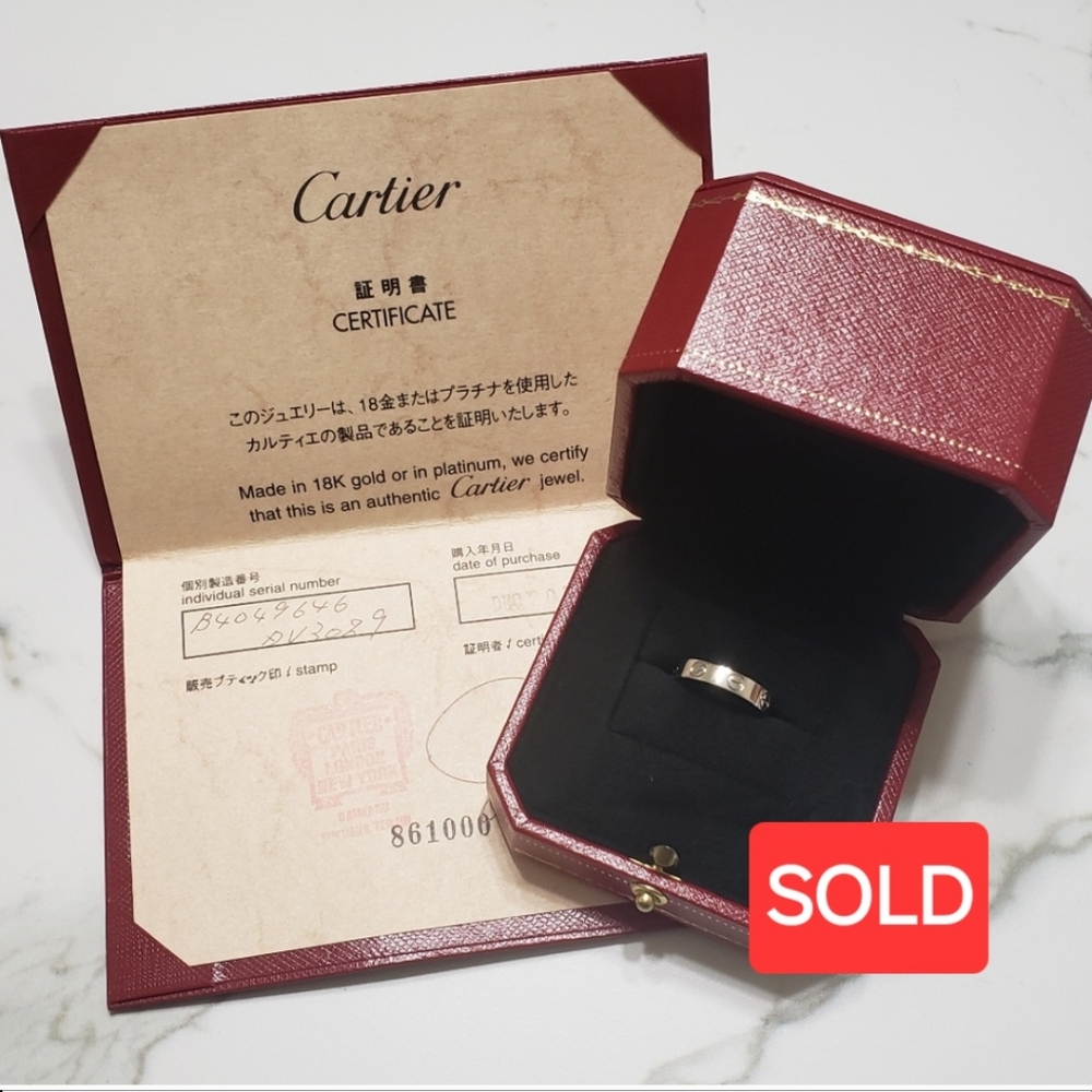 ❌️SOLD❌️ Cartier 3.5mm White Gold Love Ring QwensCloset